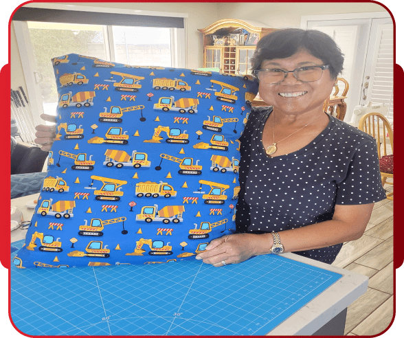 Therapeutic support pillow — side view