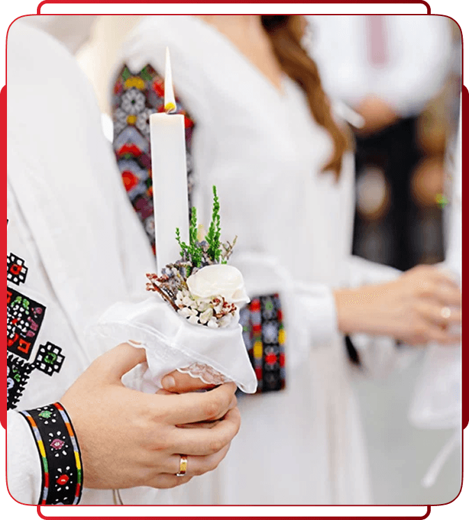 Hand-embroidered liturgical robe with gold detailing
