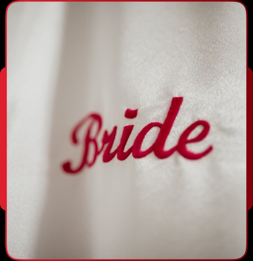 Custom embroidered bride keepsake